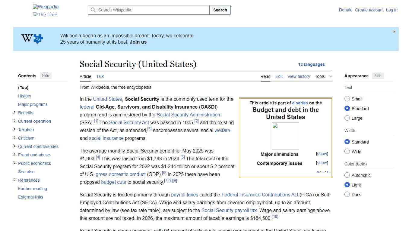 Social Security (United States) - Wikipedia